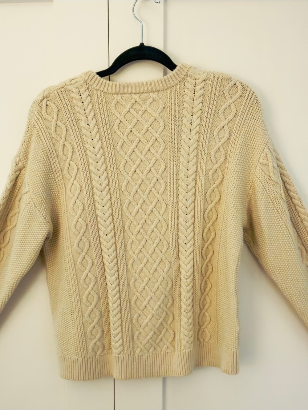 J Crew Ivory Cable Knit Crewneck Sweater - Women - Picture 6 of 10